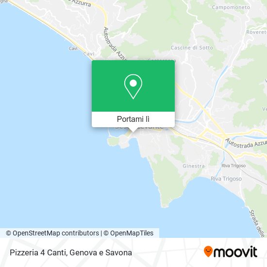 Mappa Pizzeria 4 Canti