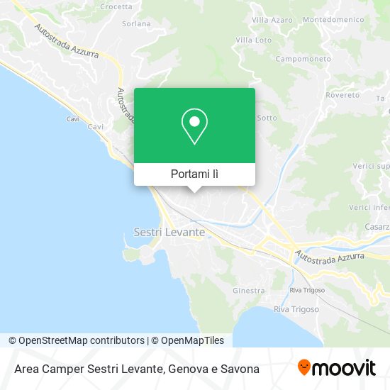 Mappa Area Camper Sestri Levante