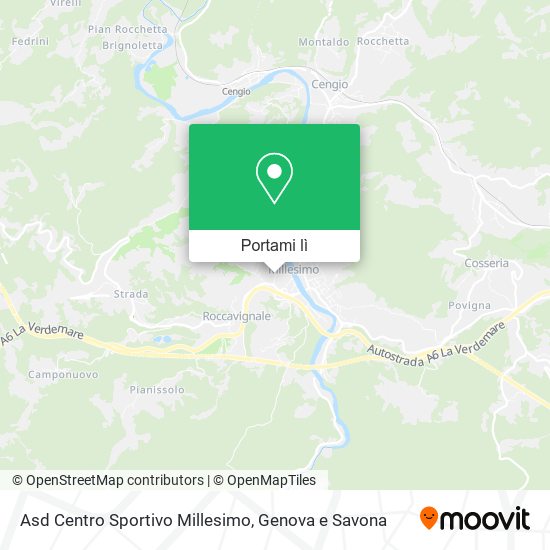 Mappa Asd Centro Sportivo Millesimo