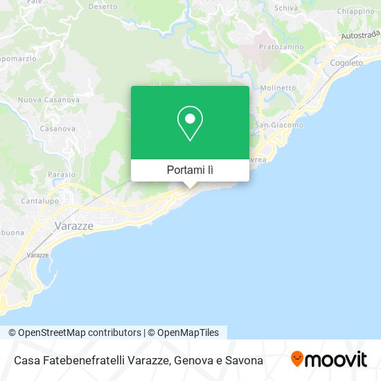 Mappa Casa Fatebenefratelli Varazze