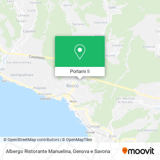 Mappa Albergo Ristorante Manuelina