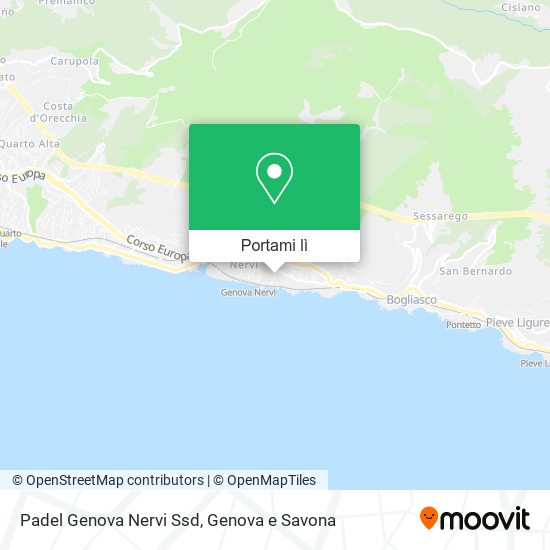 Mappa Padel Genova Nervi Ssd