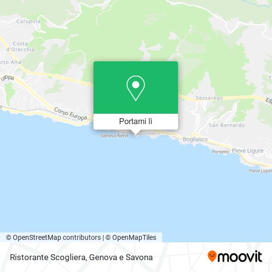 Mappa Ristorante Scogliera