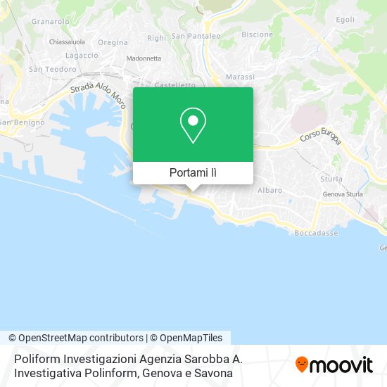 Mappa Poliform Investigazioni Agenzia Sarobba A. Investigativa Polinform