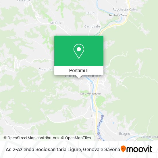 Mappa Asl2-Azienda Sociosanitaria Ligure
