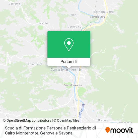 Mappa Scuola di Formazione Personale Penitenziario di Cairo Montenotte