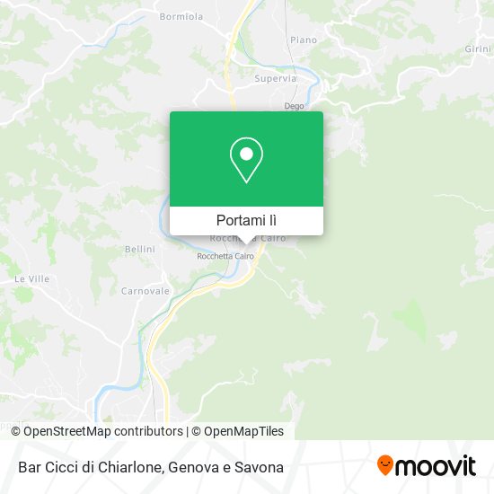 Mappa Bar Cicci di Chiarlone
