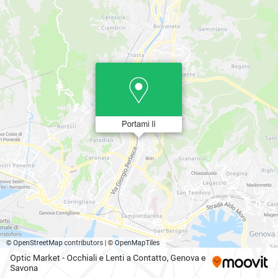 Mappa Optic Market - Occhiali e Lenti a Contatto