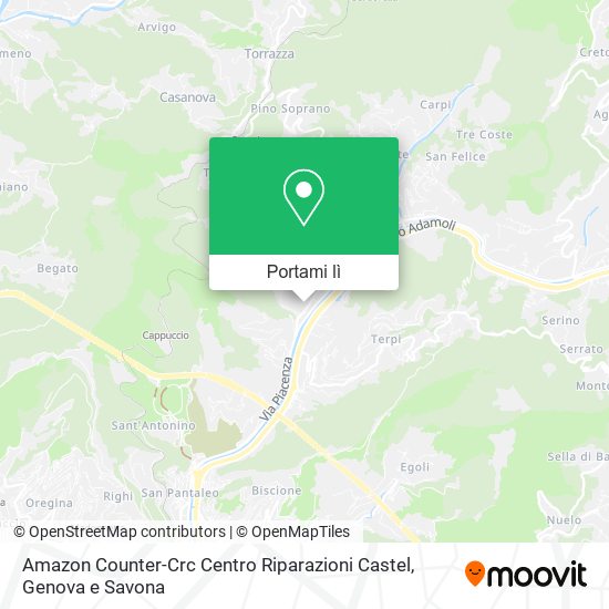 Mappa Amazon Counter-Crc Centro Riparazioni Castel