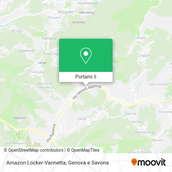 Mappa Amazon Locker-Vannetta
