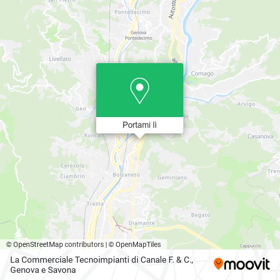Mappa La Commerciale Tecnoimpianti di Canale F. & C.