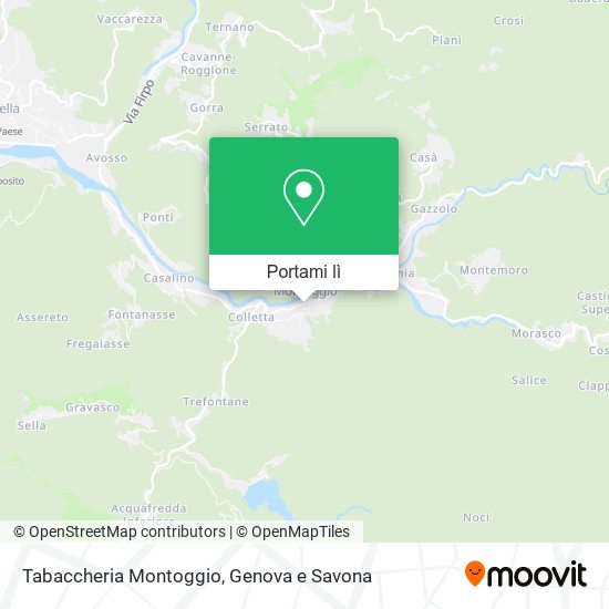 Mappa Tabaccheria Montoggio