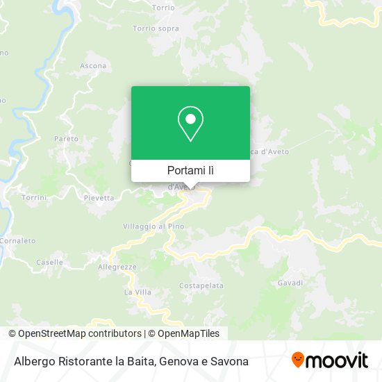 Mappa Albergo Ristorante la Baita