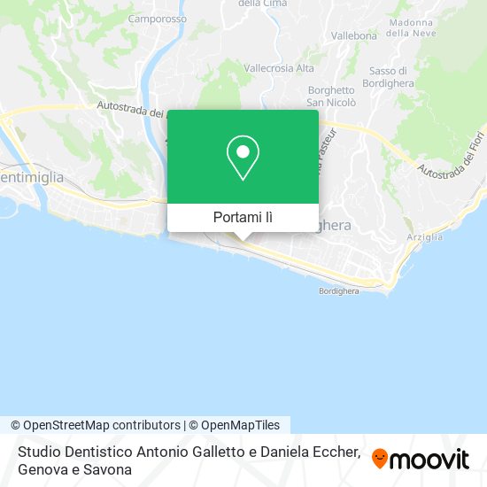 Mappa Studio Dentistico Antonio Galletto e Daniela Eccher