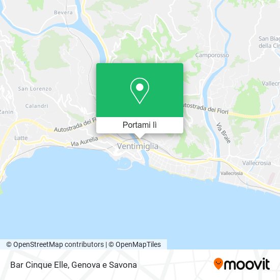 Mappa Bar Cinque Elle