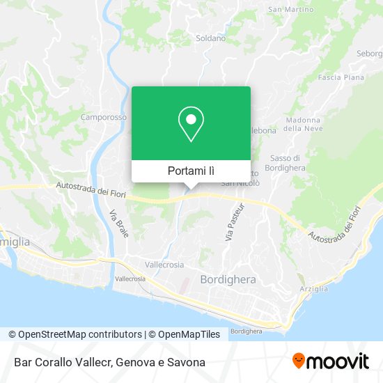 Mappa Bar Corallo Vallecr