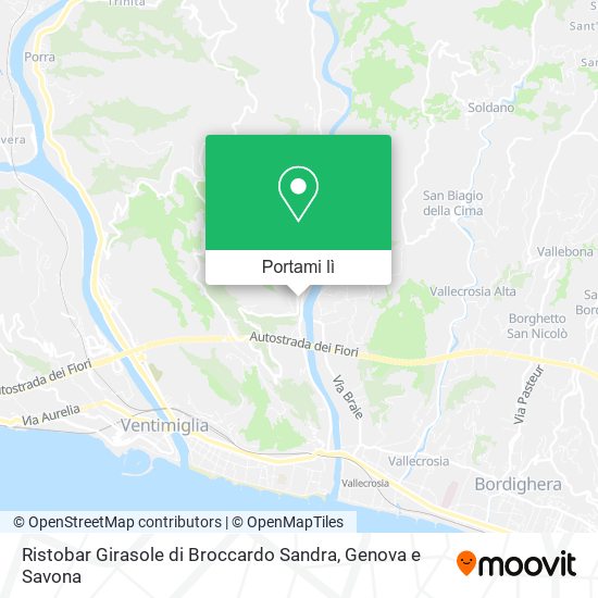 Mappa Ristobar Girasole di Broccardo Sandra