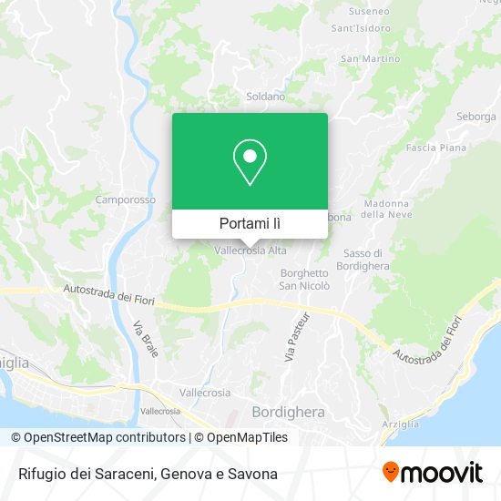 Mappa Rifugio dei Saraceni