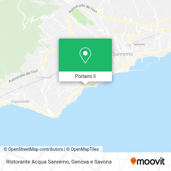 Mappa Ristorante Acqua Sanremo