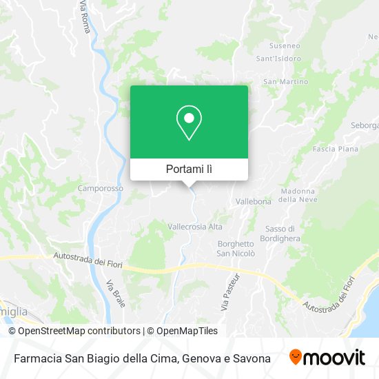 Mappa Farmacia San Biagio della Cima