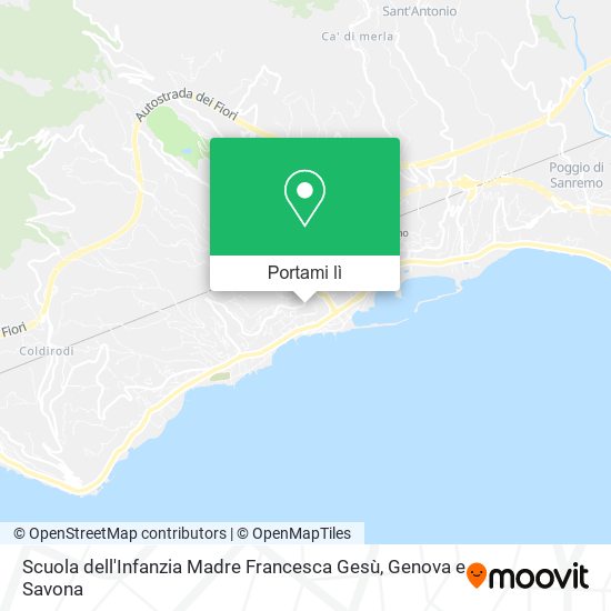 Mappa Scuola dell'Infanzia Madre Francesca Gesù