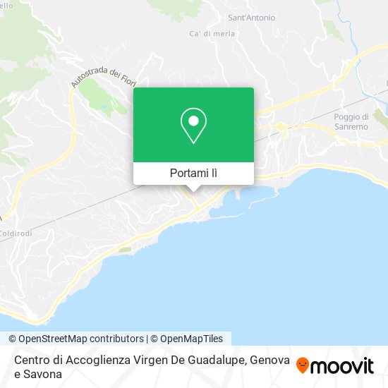 Mappa Centro di Accoglienza Virgen De Guadalupe