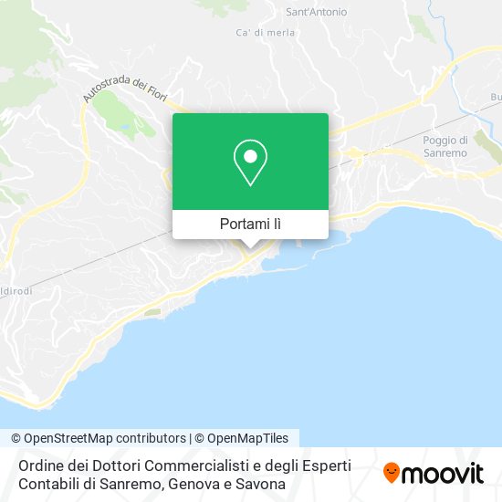 Mappa Ordine dei Dottori Commercialisti e degli Esperti Contabili di Sanremo