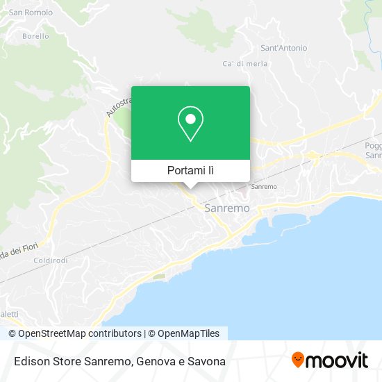 Mappa Edison Store Sanremo
