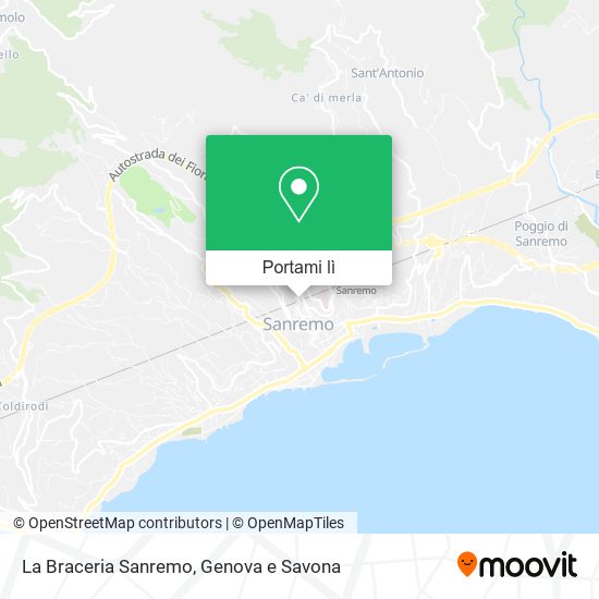 Mappa La Braceria Sanremo