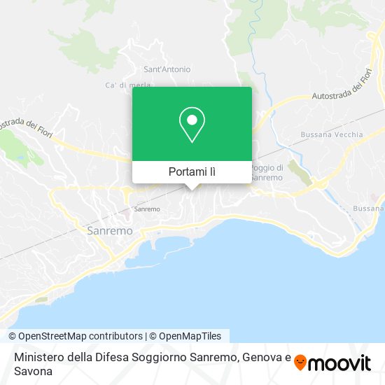 Mappa Ministero della Difesa Soggiorno Sanremo