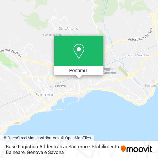 Mappa Base Logistico Addestrativa Sanremo - Stabilimento Balneare