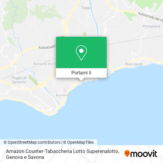 Mappa Amazon Counter-Tabaccheria Lotto Superenalotto