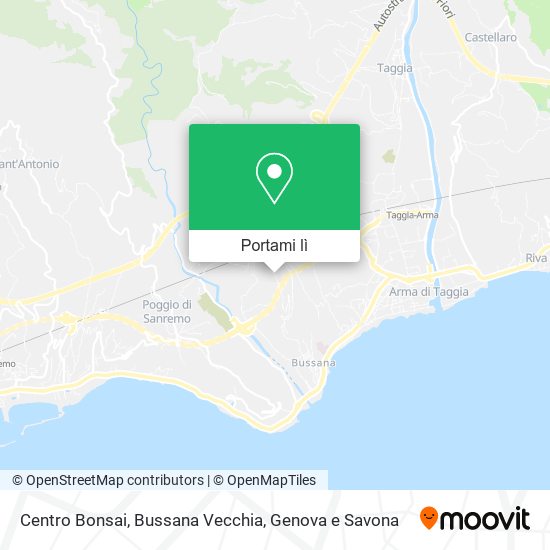 Mappa Centro Bonsai, Bussana Vecchia