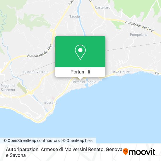 Mappa Autoriparazioni Armese di Malversini Renato