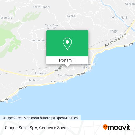Mappa Cinque Sensi SpA