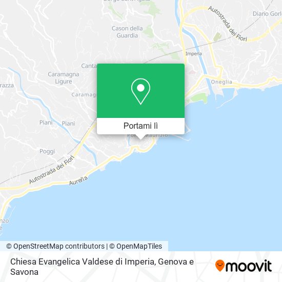 Mappa Chiesa Evangelica Valdese di Imperia