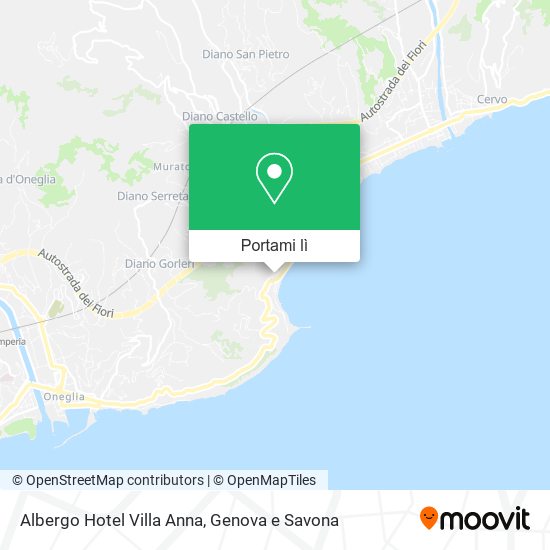 Mappa Albergo Hotel Villa Anna
