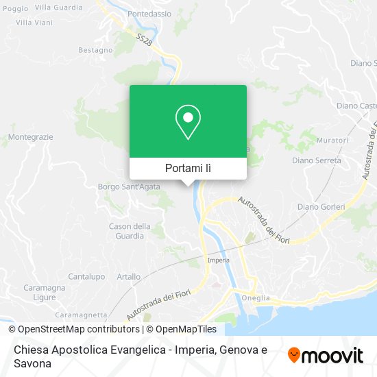 Mappa Chiesa Apostolica Evangelica - Imperia