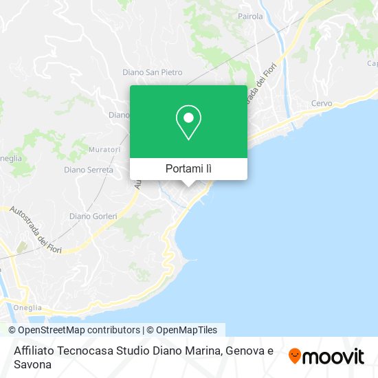 Mappa Affiliato Tecnocasa Studio Diano Marina