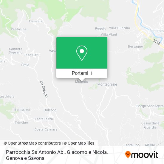 Mappa Parrocchia Ss Antonio Ab., Giacomo e Nicola