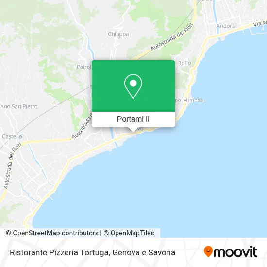 Mappa Ristorante Pizzeria Tortuga