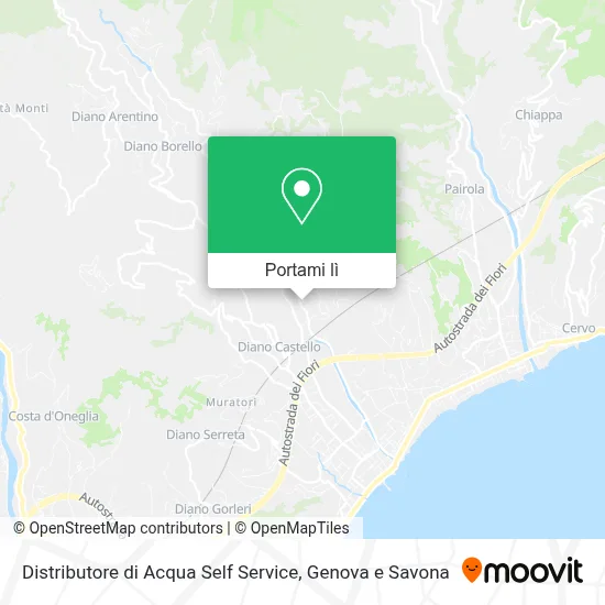 Mappa Distributore di Acqua Self Service