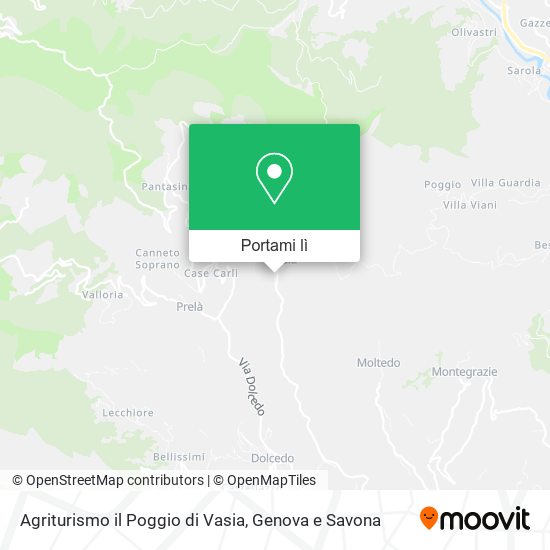 Mappa Agriturismo il Poggio di Vasia