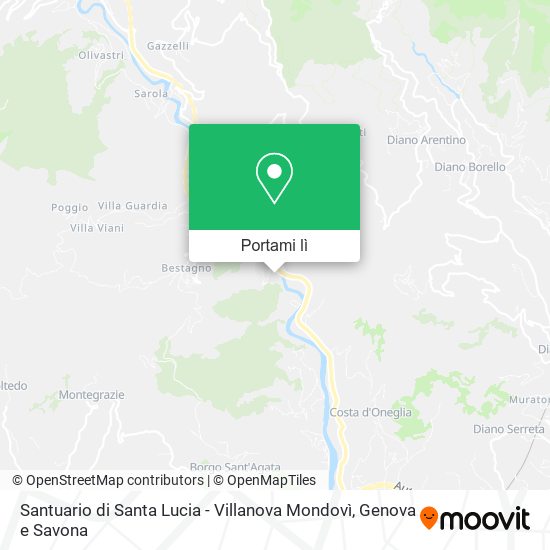 Mappa Santuario di Santa Lucia - Villanova Mondovì