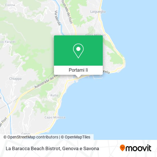 Mappa La Baracca Beach Bistrot