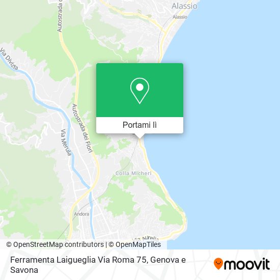 Mappa Ferramenta Laigueglia Via Roma 75