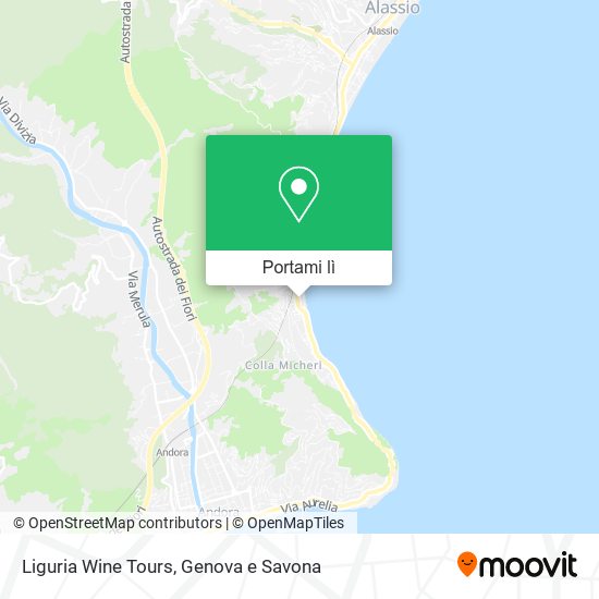 Mappa Liguria Wine Tours