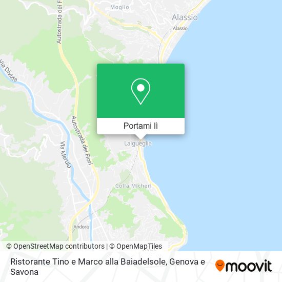 Mappa Ristorante Tino e Marco alla Baiadelsole