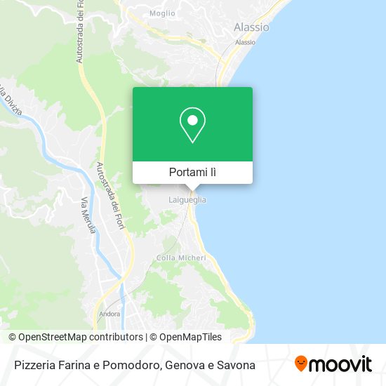 Mappa Pizzeria Farina e Pomodoro