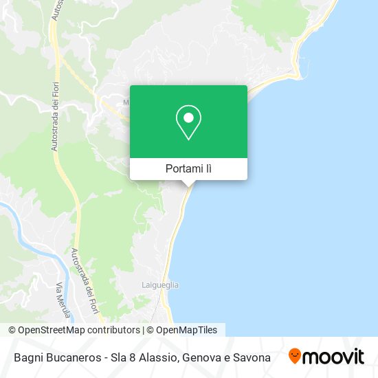 Mappa Bagni Bucaneros - Sla 8 Alassio